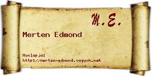 Merten Edmond névjegykártya